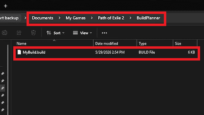 Place your .Build files in this exact path. 