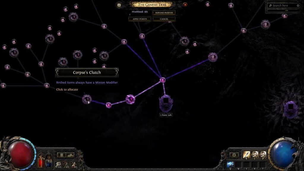 Example of a minor node in the Genesis Tree | Path of Exile 2