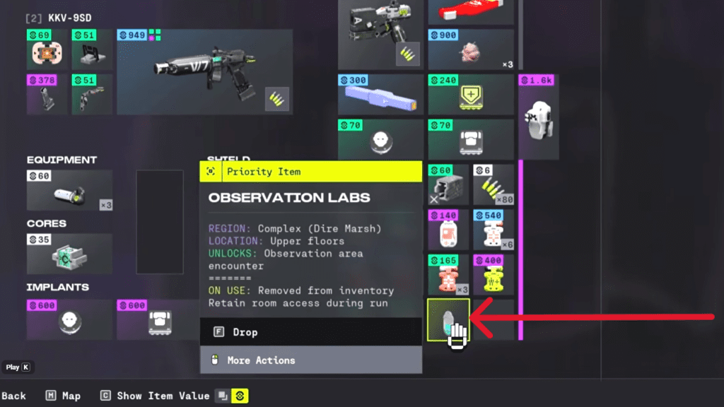 The "Observation Labs" key which is required to access the Boss Fight. 