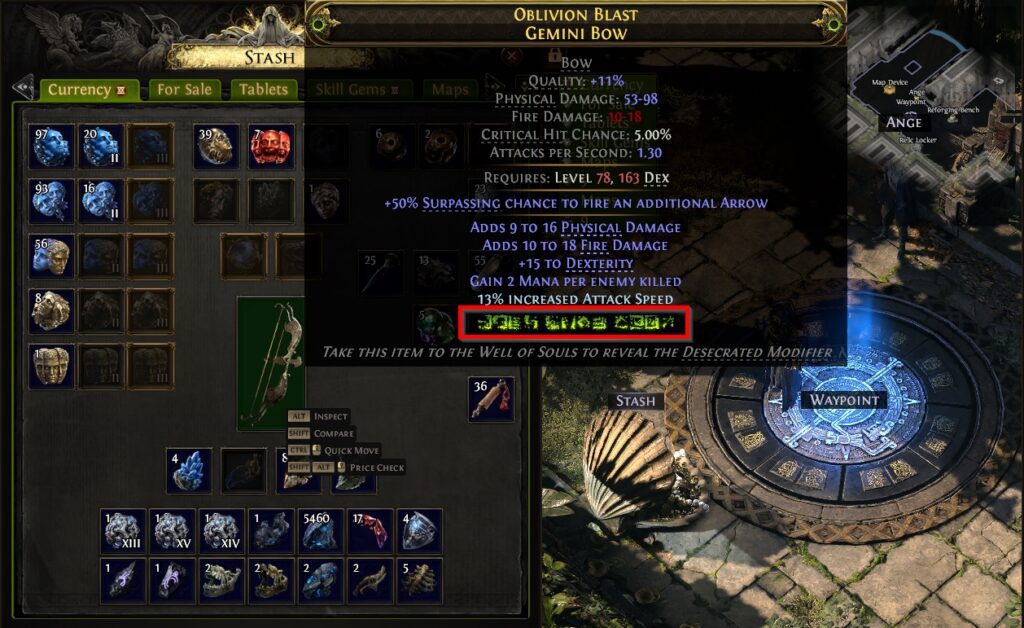 Desecrated Modifier Path of Exile 2
