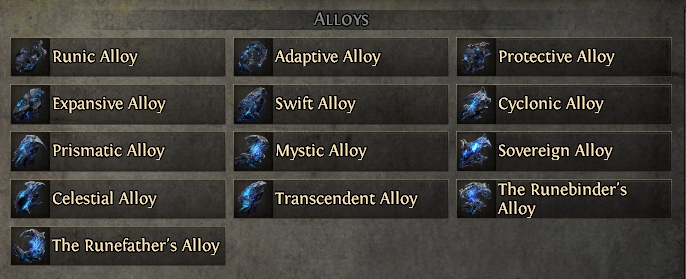Alloys Path of Exile 2