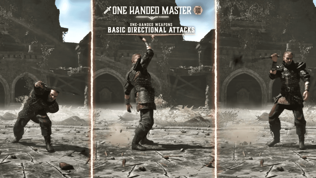 Different weapon types are shown here.