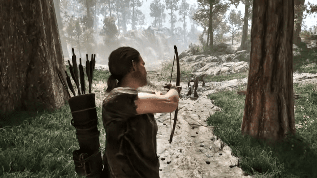 Bow gameplay is shown here. 