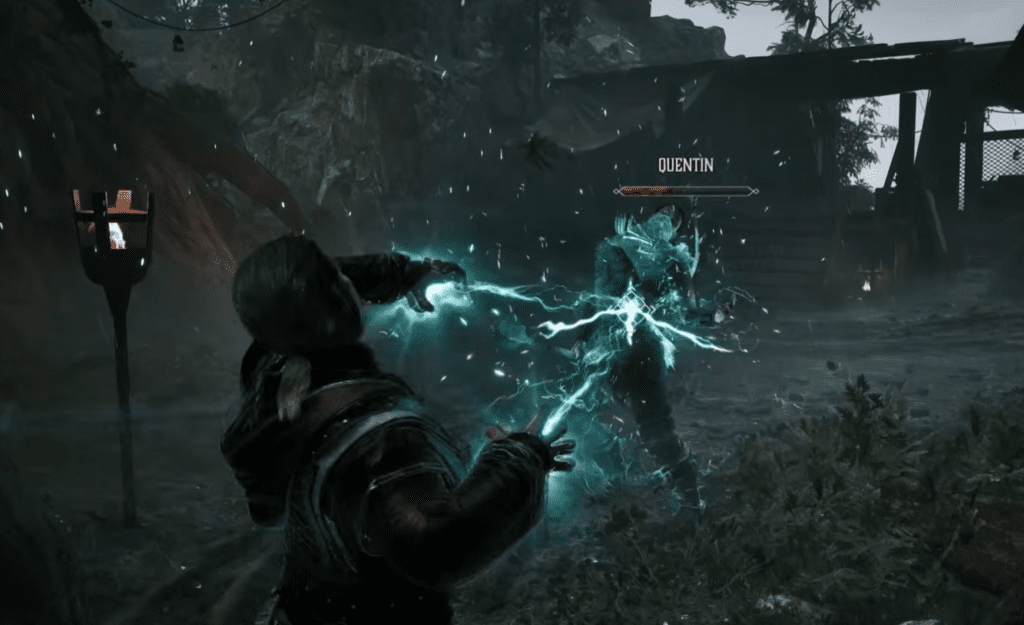 Magic spell gameplay is shown here. 