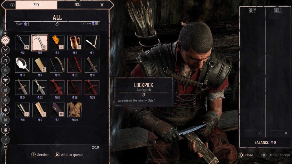 Lockpicks in a shop | Gothic 1 Remake