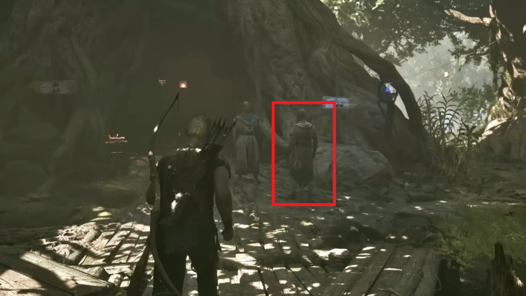 The NPC called "Lester" will escort you to Cor Kalom's Laboratory. 