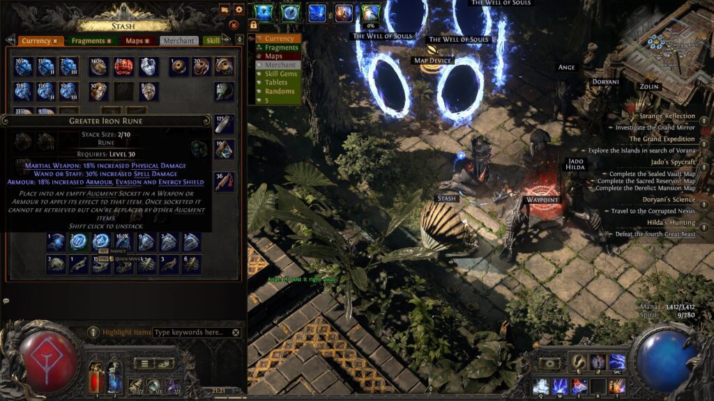 Greater Iron Rune Path of Exile 2