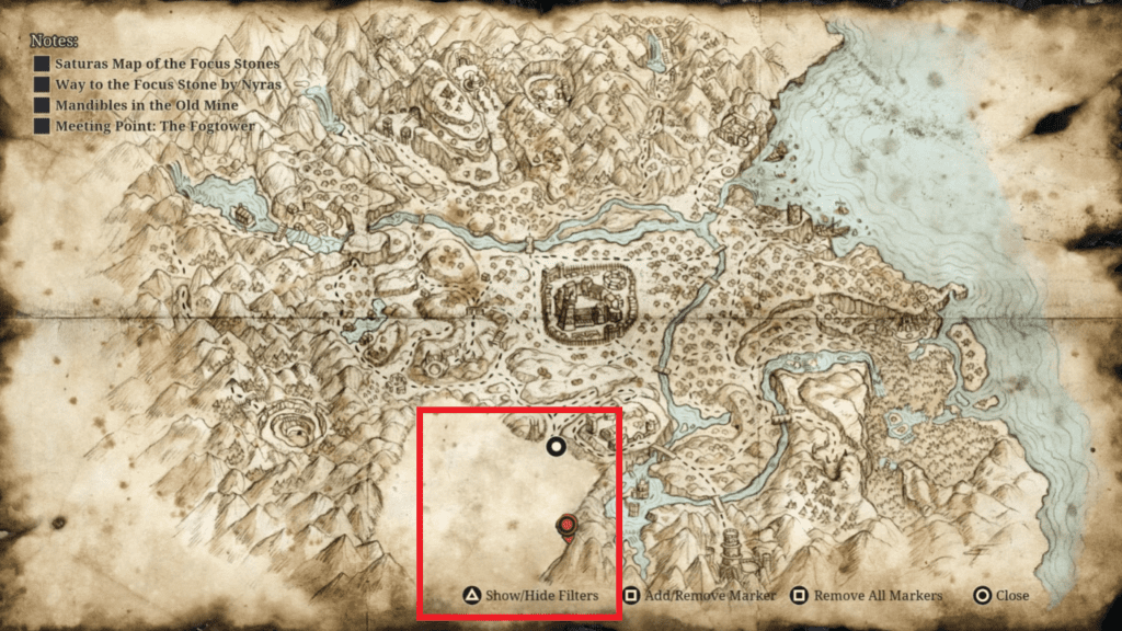 Location of the Golems marked on the map.
