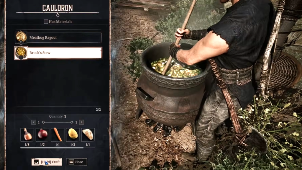 Craft 1 Brock's Stew using a Cauldron and then turn over the quest to Snaf.