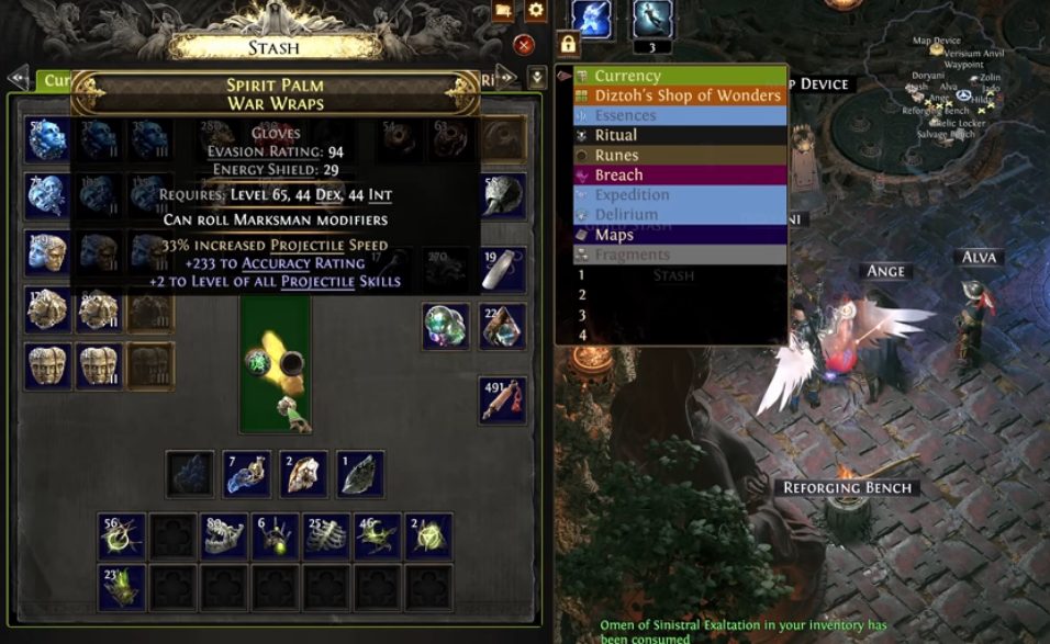 Gloves with +2 Projectile Skills Path of Exile 2