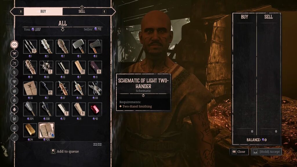 Schematic of Light Two-hander | Gothic 1 Remake