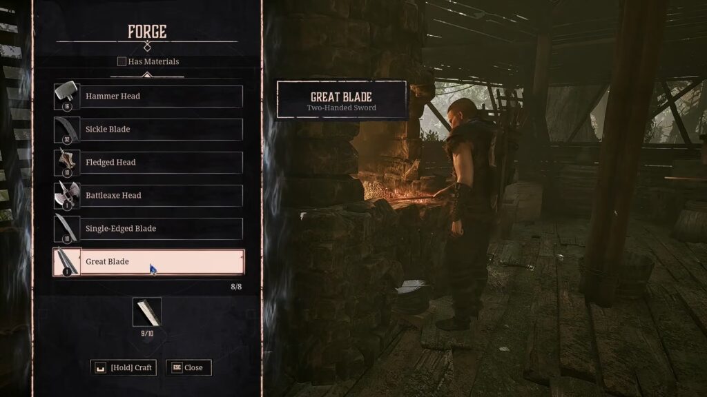 Great Blade craft | Gothic 1 Remake