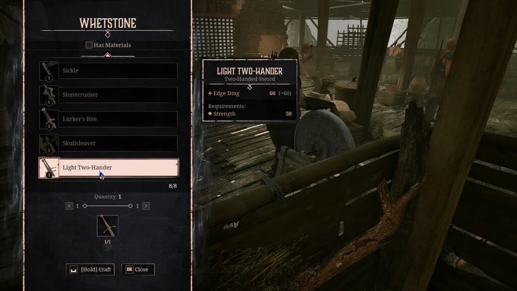 Light Two-Hander craft | Gothic 1 Remake
