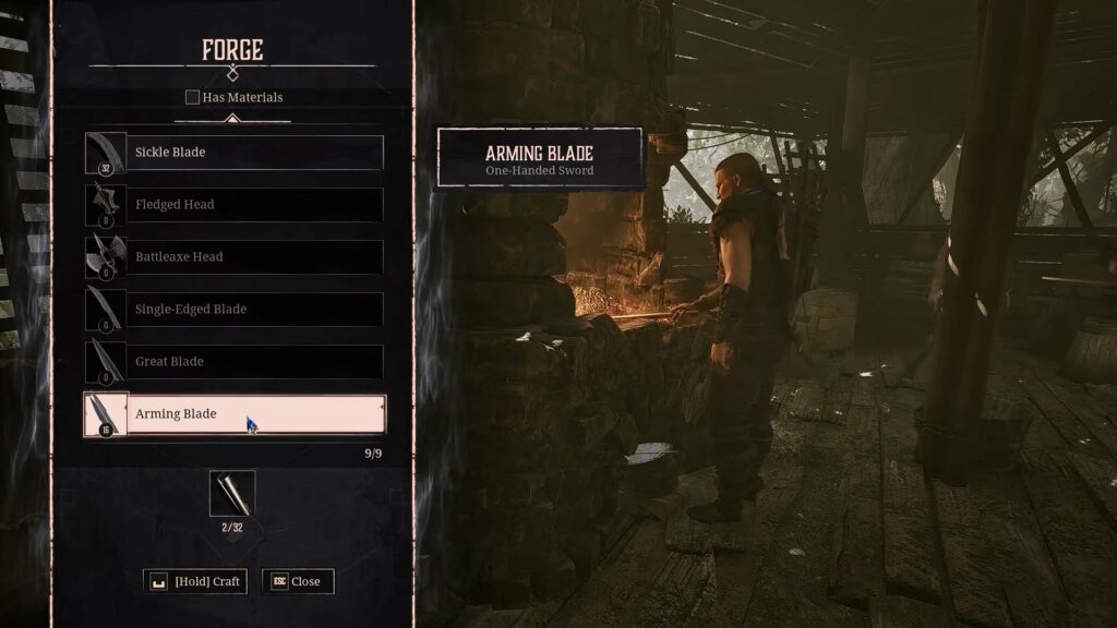 Arming Blade craft | Gothic 1 Remake