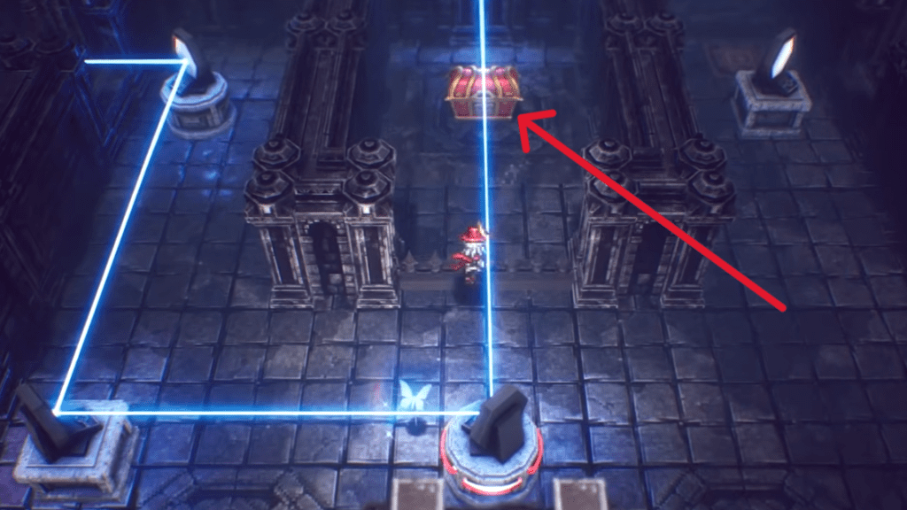 The chest containing the "Dusk Sword - Two-Star Sword" is marked here.