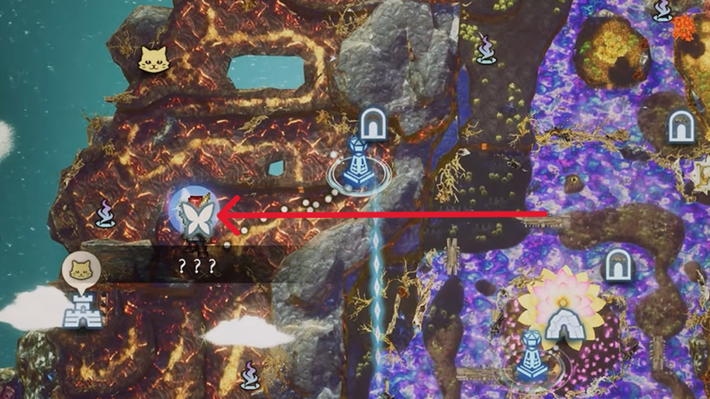 The location of the "Shrine of the Mystic - Vacuum" is marked here on the map.