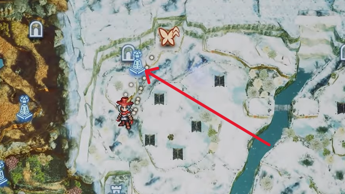 The location of the "Mausoleum of the Mystic -Warp" is marked here on the map.
