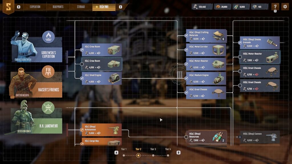 Tech Tree | Sand: Raiders of Sophie