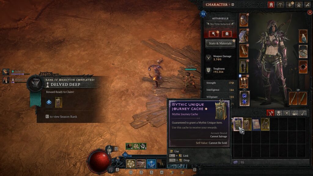 Mythic Unique Journey Cache in Diablo 4 Season 14