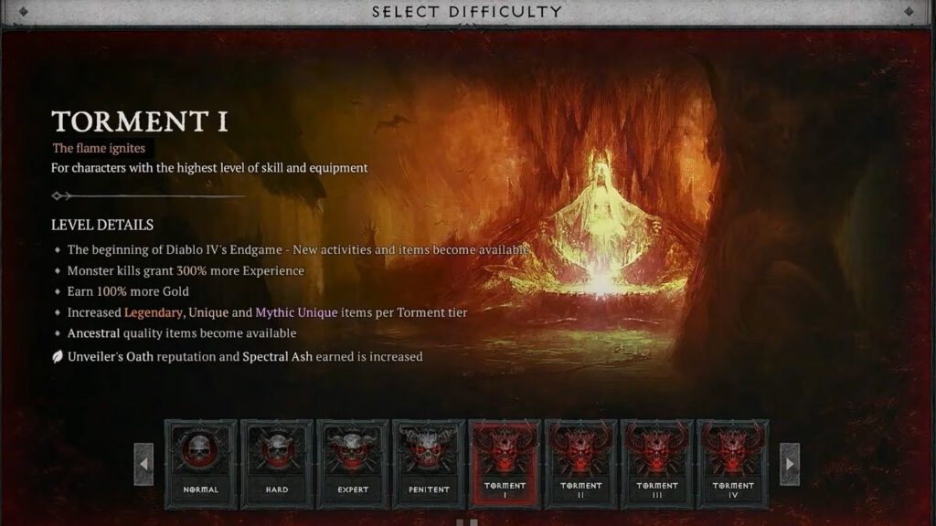 Torment I difficulty in Diablo 4