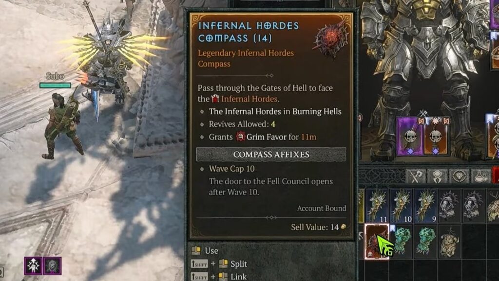 Infernal Hordes Compass in Diablo 4