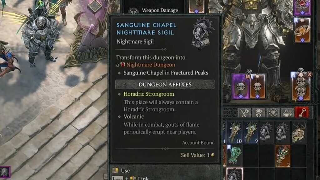 Sanguine Chapel Nightmare Sigil in Diablo 4