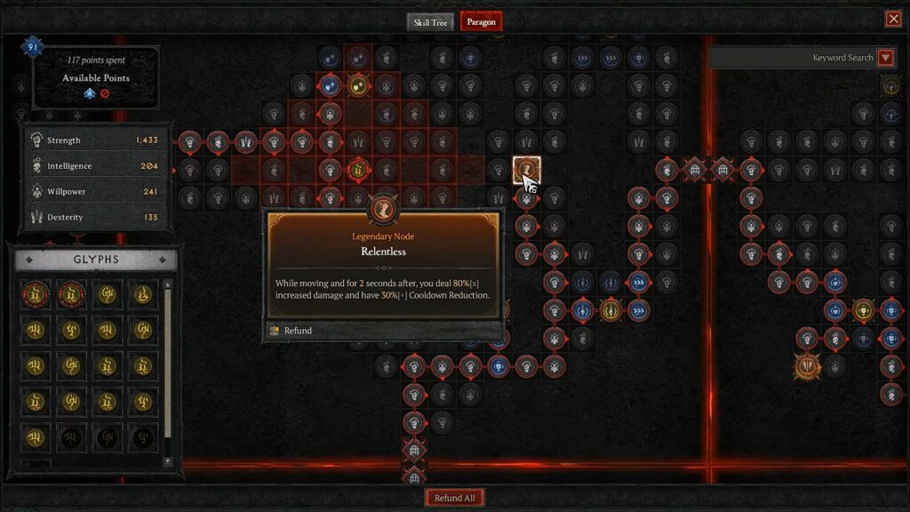Legendary Node in Paragon Board in Diablo 4