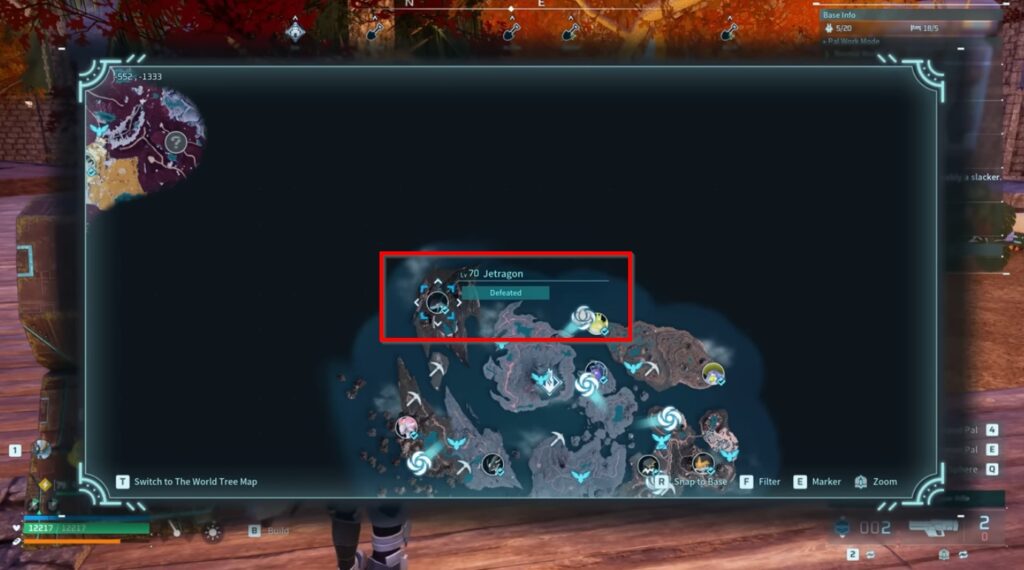 Jetragon Location Palworld