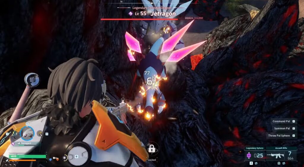 Capturing Jetragon Palworld