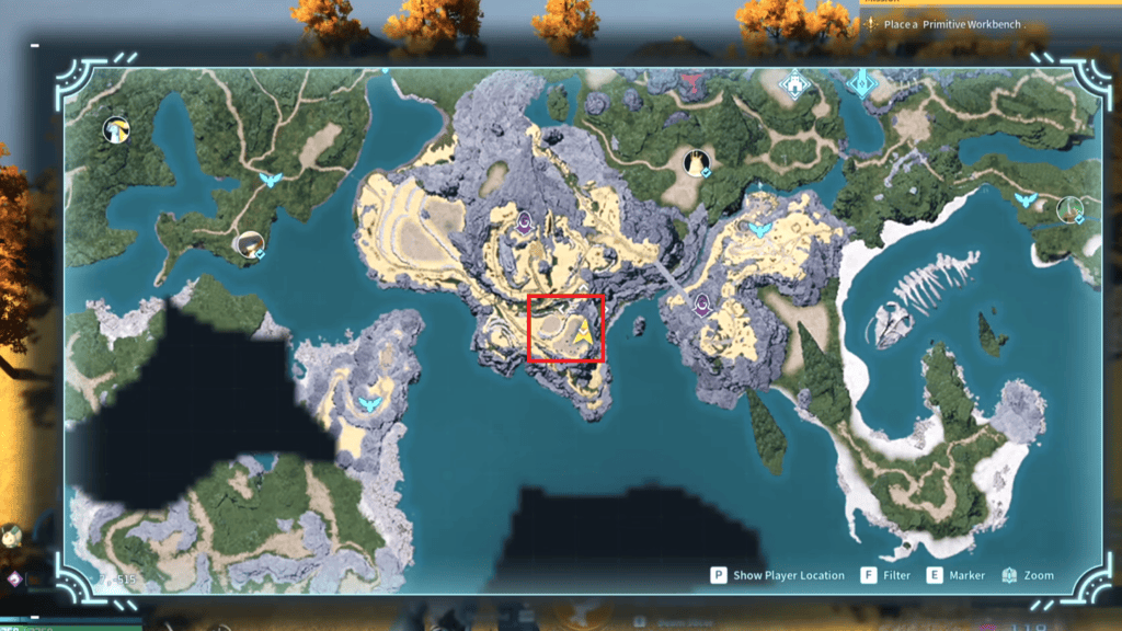 The location of the 2nd base spot is marked on the map here.