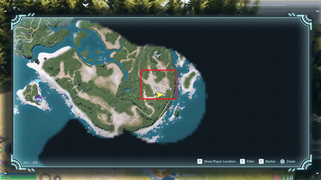 The location of the 3rd base spot is marked on the map here.