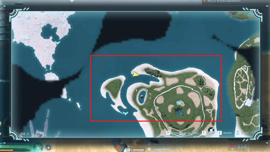 The location of the ninth base spot is marked on the map here.