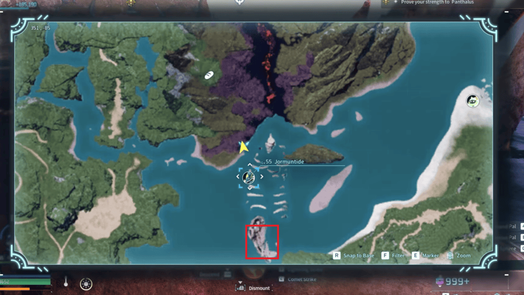 The location of the third Echobone is marked on the map here.
