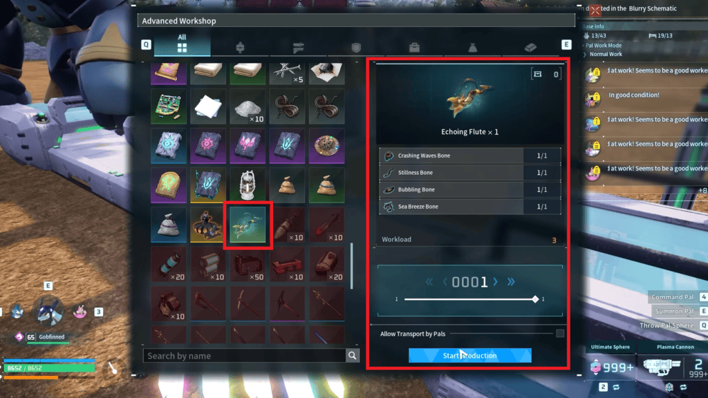 Use the Advanced Workshop to craft the Echoing Flute which is used to summon Panthalus. 
