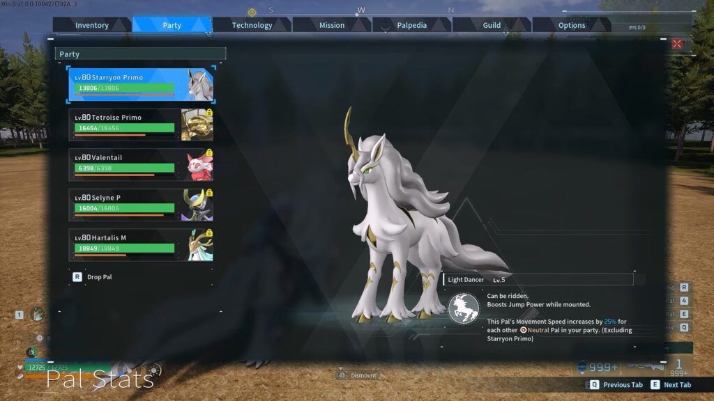 Starryon Primo in Palworld