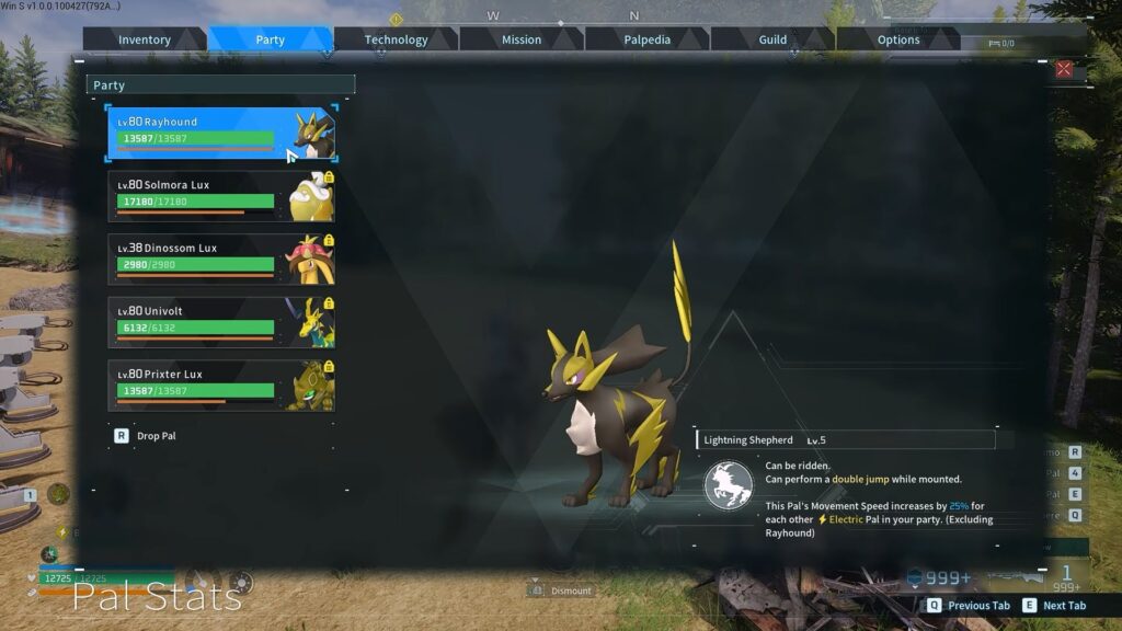 Rayhound in Palworld
