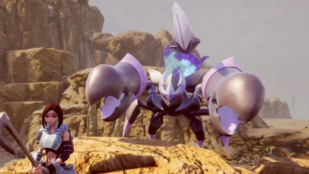 Player with Menasting Pal in Palworld