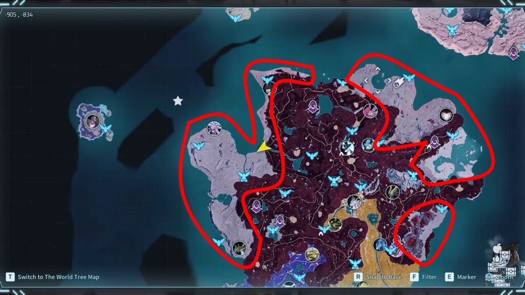 Feybreak shores in Palworld