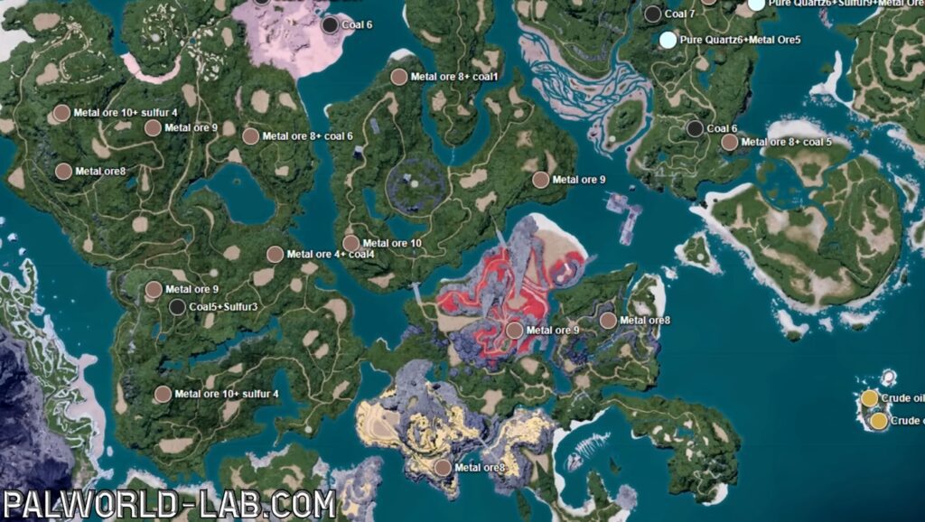 Ore Nodes Palworld