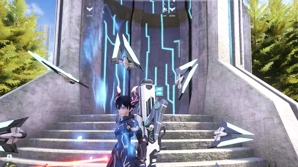 Solve the puzzle inside the Ancient Ruins to get the Schematics.