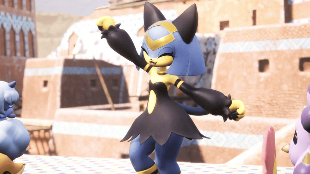 A Pal is shown dancing. 
