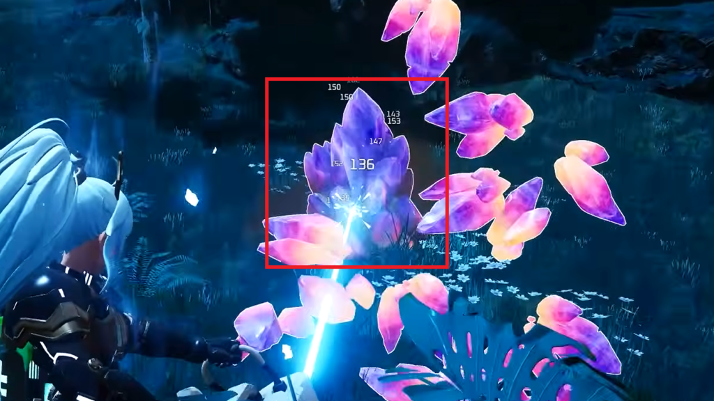 Example of a Paloxite deposit in the World Tree which drops Paloxite when mined. 