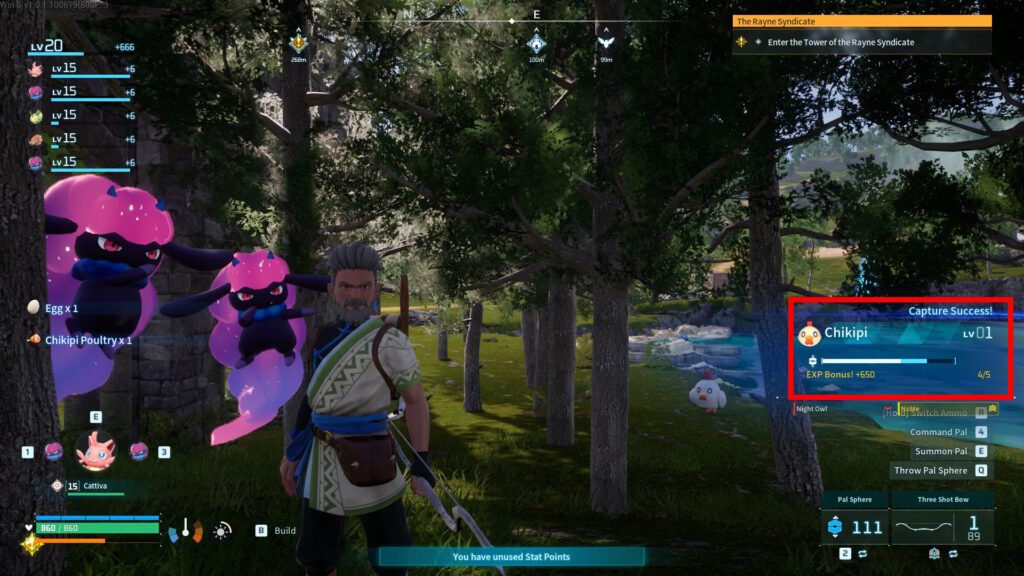 Pal Capture Bonus in Palworld