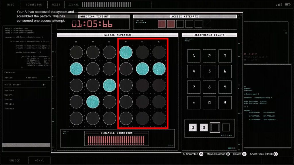 Second half of memory dots hack in the Kortz Center Heist GTA Online
