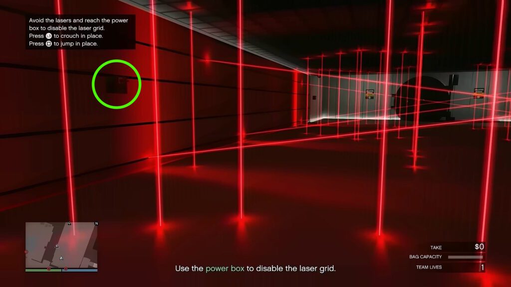 Power box for laser grid section in the Kortz Center Heist GTA Online