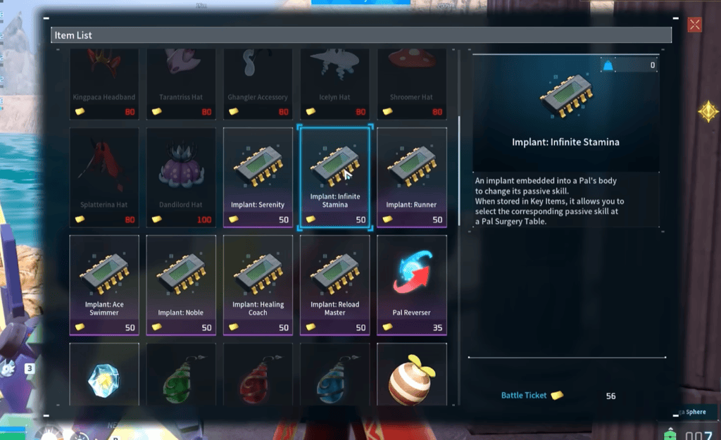 You can unlock new Implants through the Arena shop by using Battle Tickets. 