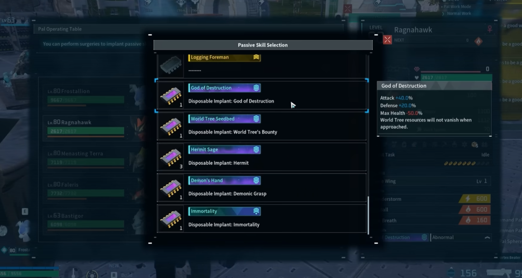 Some Rainbow Passives are shown here. 